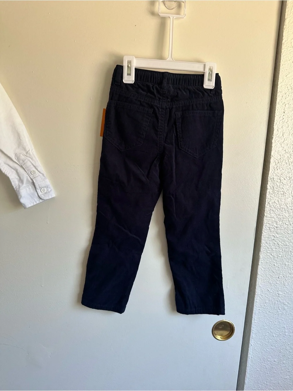 Gymboree White Button-Up Shirt with Navy Pants Kids Matching Set
